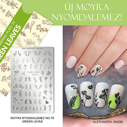 Moyra Stamping Plate 79 Green Leaves