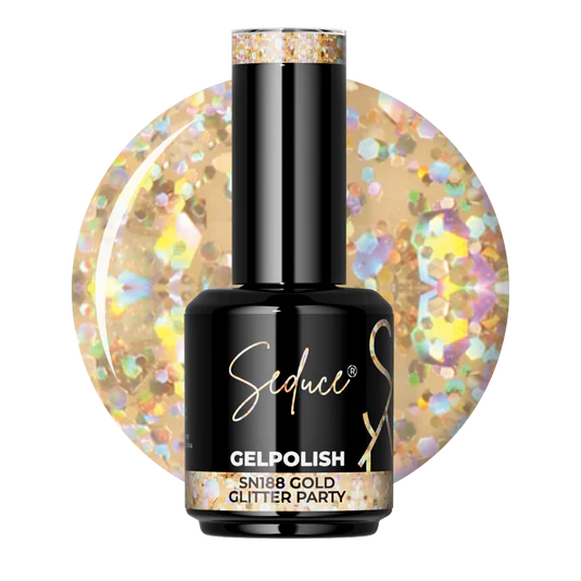 Seduce® Gelpolish | SN188 | Gold Glitter Party
