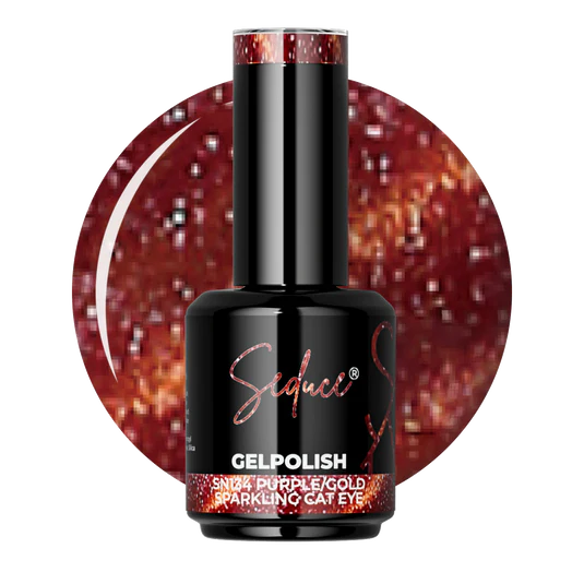 Seduce® Gelpolish | SN134 | Purple/Gold Sparkling Cat Eye
