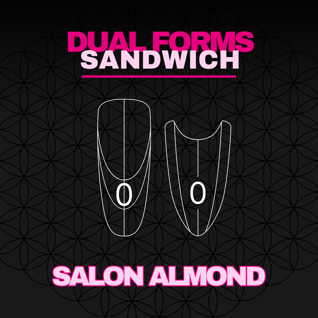 Verpakking Seduce® Sandwich Dual Forms Salmond met 120 boven en onderforms voor professioneel salongebruik