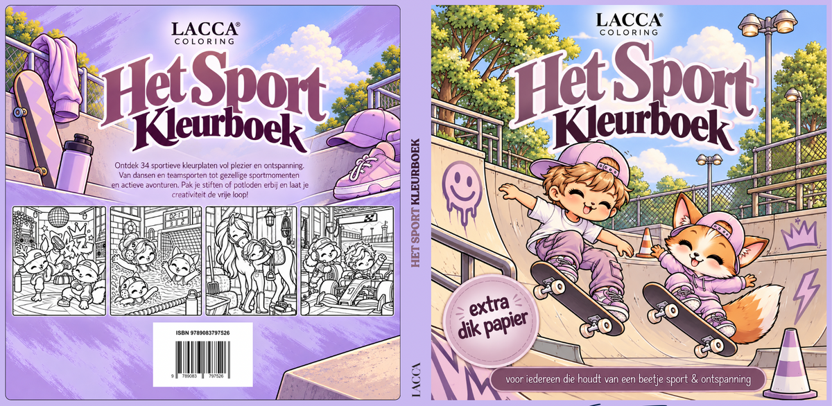 PRE ORDER | LACCA® Coloring | Het Sport Kleurboek