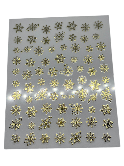 3D Metallic Kerst Stickers