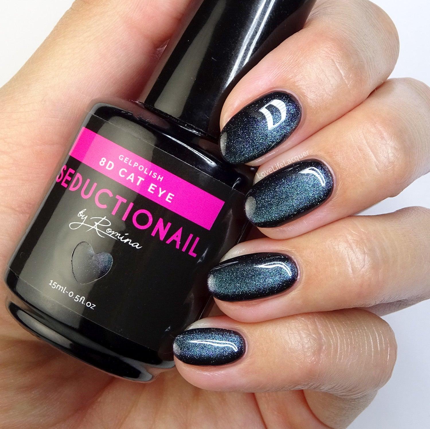 SN139 8D Purple/blue galaxy cat eye - Seductionail