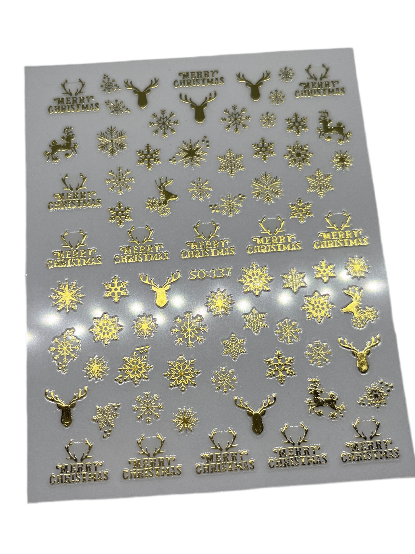 3D Metallic Kerst Stickers