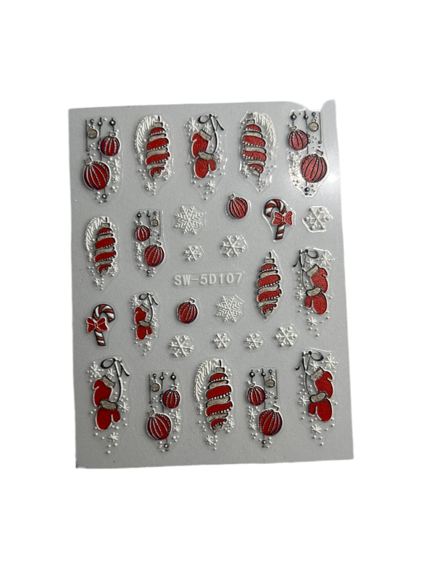 5D Kerst Stickers - Rood