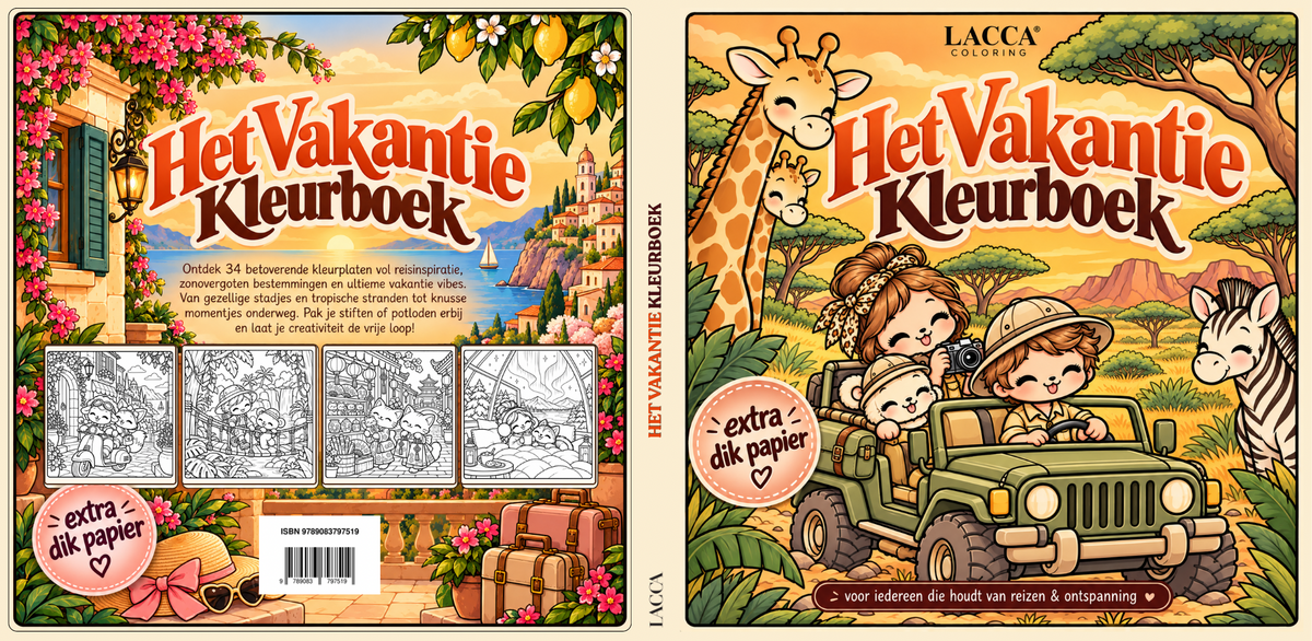 PRE ORDER | LACCA® Coloring | Het Vakantie Kleurboek