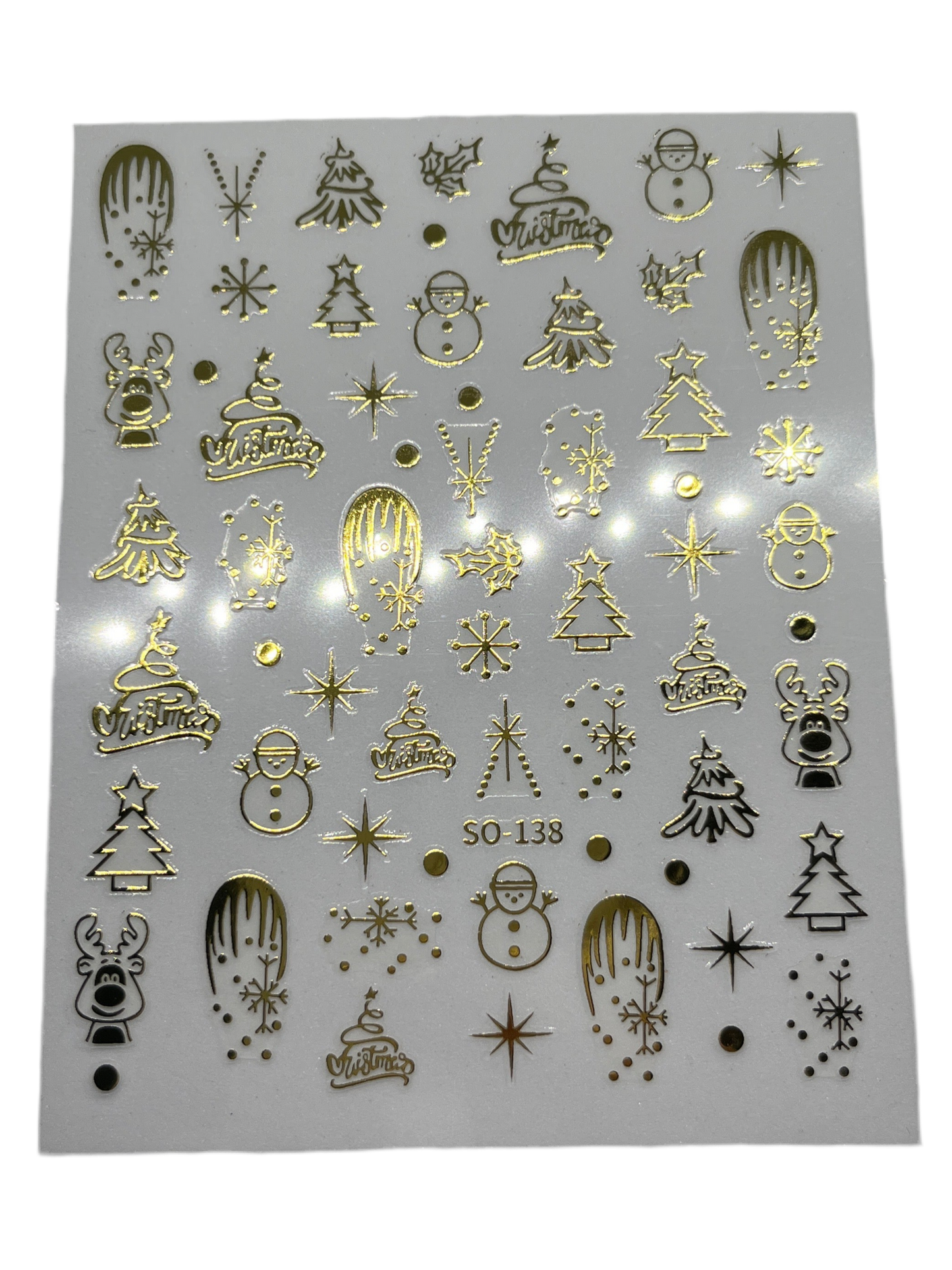 3D Metallic Kerst Stickers