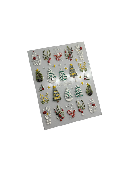 5D Kerstboom Nagelstickers