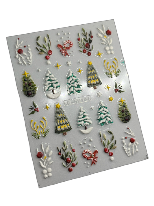 5D Kerstboom Nagelstickers