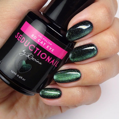 SN138 8D Green Galaxy Cat Eye - Seductionail