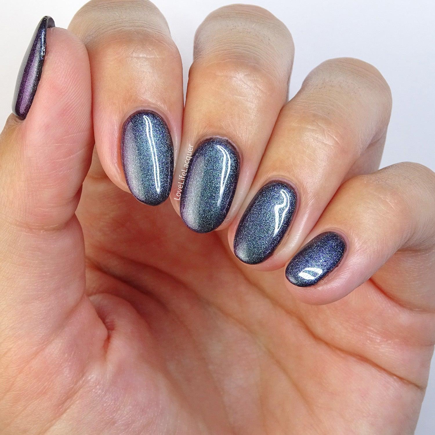 SN139 8D Purple/blue galaxy cat eye - Seductionail